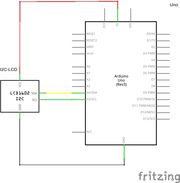 I2C-LCD Schaltplan