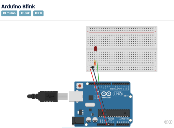Tinkercad Simulation - Arduino Blink